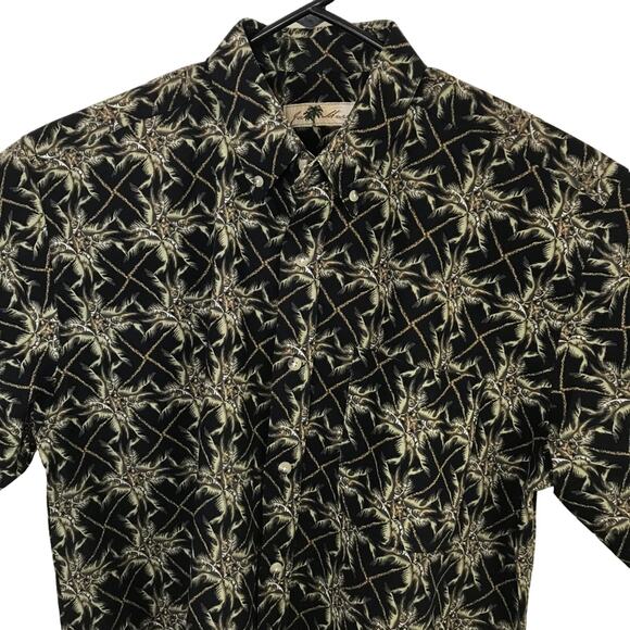 Joe Marlin Men's Button Front Shirt Casual Short Sleeves Tropical Motif Sz Large - Picture 3 of 7
